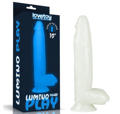 Elastyczne dildo podświetlane z przyssawką 25,5cm